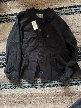 torrid Black Button-Front Jacket